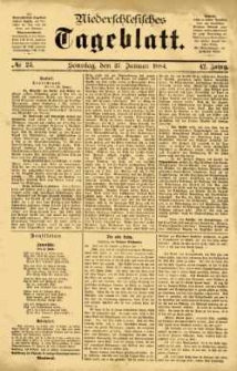 Niederschlesisches Tageblatt, no 23 (Sonntag, den 27. Januar 1884)