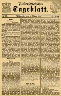 Niederschlesisches Tageblatt, no 55 (Mittwoch, den 5. März 1884)