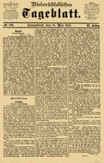 Niederschlesisches Tageblatt, no 126 (Sonnabend, den 31. Mai 1884)