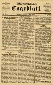 Niederschlesisches Tageblatt, no 154 (Freitag, den 4. Juli 1884)