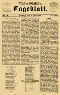 Niederschlesisches Tageblatt, no 156 (Sonntag, den 6. Juli 1884)