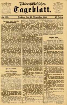 Niederschlesisches Tageblatt, no 292 (Freitag, den 12. Dezember 1884)