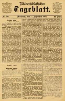 Niederschlesisches Tageblatt, no 296 (Mittwoch, den 17. Dezember 1884)