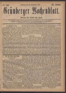 Gr&uuml;nberger Wochenblatt: Zeitung f&uuml;r Stadt und Land, No. 150. (22. December 1882)