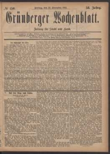 Grünberger Wochenblatt: Zeitung für Stadt und Land, No. 150. (22. December 1882)