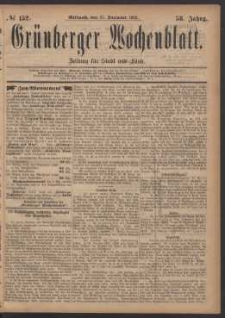 Gr&uuml;nberger Wochenblatt: Zeitung f&uuml;r Stadt und Land, No. 152. (27. December 1882)