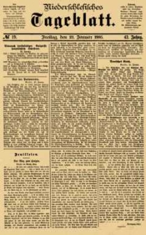Niederschlesisches Tageblatt, no 19 (Freitag, den 23. Januar 1885)