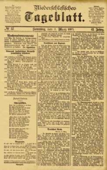 Niederschlesisches Tageblatt, no 57 (Sonntag, den 8. März 1885)