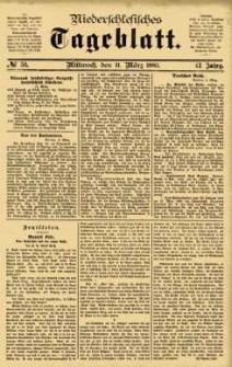 Niederschlesisches Tageblatt, no 59 (Mittwoch, den 11. März 1885)