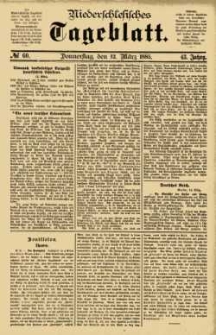 Niederschlesisches Tageblatt, no 60 (Donnerstag, den 12. M&auml;rz 1885)