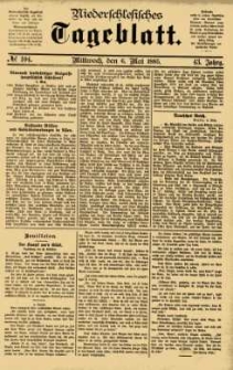 Niederschlesisches Tageblatt, no 104 (Mittwoch, den 6. Mai 1885)