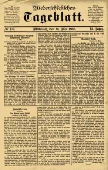 Niederschlesisches Tageblatt, no 110 (Mittwoch, den 13. Mai 1885)