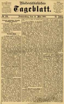Niederschlesisches Tageblatt, no 116 (Donnerstag, den 21. Mai 1885)