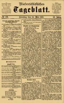 Niederschlesisches Tageblatt, no 119 (Sonntag, den 24. Mai 1885)
