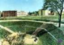 Zielona Góra; Skwer, w głębi siedziba Prezydium Wojewódzkiej Rady Narodowej