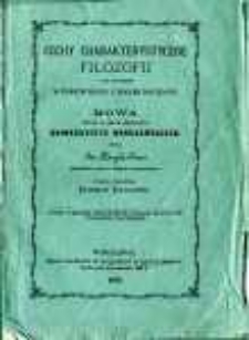Cechy charakterystyczne filozofii i jej znaczenie w porównaniu z innemi naukami