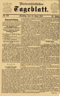 Niederschlesisches Tageblatt, no 149 (Dienstag, den 30. Juni 1885)