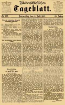 Niederschlesisches Tageblatt, no 157 (Donnerstag, den 9. Juli 1885)