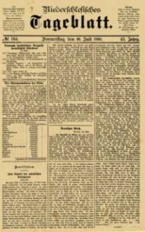 Niederschlesisches Tageblatt, no 163 (Donnerstag, den 16. Juli 1885)