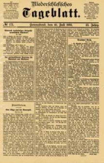 Niederschlesisches Tageblatt, no 171 (Sonnabend, den 25. Juli 1885)