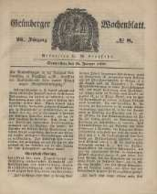 Gr&uuml;nberger Wochenblatt, No. 8. (25. Januar 1849).
