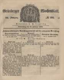 Gr&uuml;nberger Wochenblatt, No. 14. (15. Februar 1849).