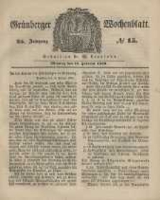 Grünberger Wochenblatt, No. 15. (19. Februar 1849).
