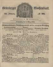 Grünberger Wochenblatt, No. 20. (8. März 1849).
