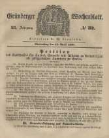 Grünberger Wochenblatt, No. 32. (19. April 1849).