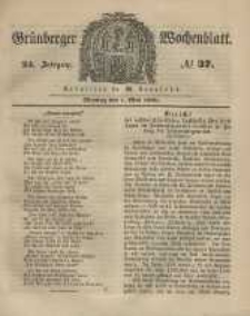Grünberger Wochenblatt, No. 37. (7. Mai 1849).