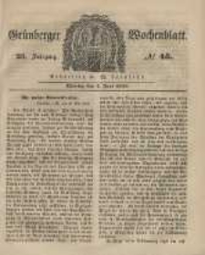 Grünberger Wochenblatt, No. 45. (4. Juni 1849).