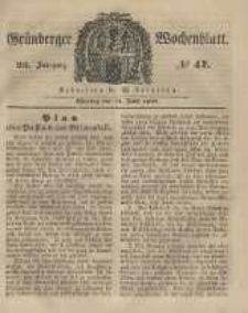 Grünberger Wochenblatt, No. 47. (11. Juni 1849).