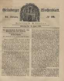 Grünberger Wochenblatt, No. 49. (18. Juni 1849).
