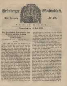 Grünberger Wochenblatt, No. 58. (19. Juli 1849).