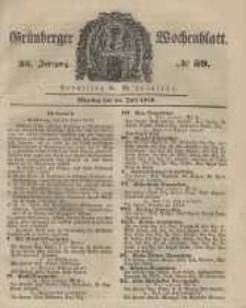 Gr&uuml;nberger Wochenblatt, No. 59. (23. Juli 1849).