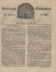Grünberger Wochenblatt, No. 60. (26. Juli 1849).