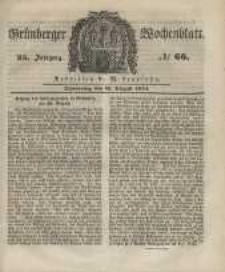 Grünberger Wochenblatt, No. 66. (16. August 1849).
