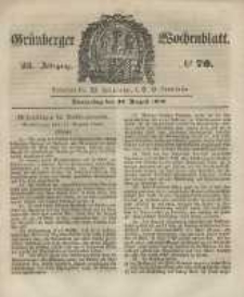 Grünberger Wochenblatt, No. 70. (30. August 1849).