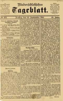 Niederschlesisches Tageblatt, no 224 (Freitag, den 25. September 1885)