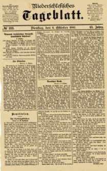 Niederschlesisches Tageblatt, no 233 (Dienstag, den 6. Oktober 1885)