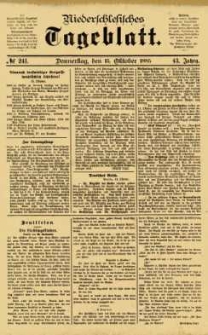 Niederschlesisches Tageblatt, no 241 (Donnerstag, den 15. Oktober 1885)