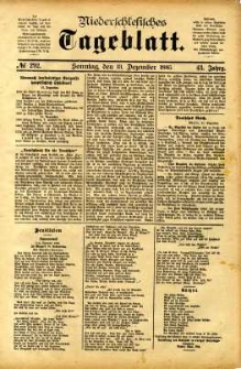 Niederschlesisches Tageblatt, no 292 (Sonntag, den 13. Dezember 1885)