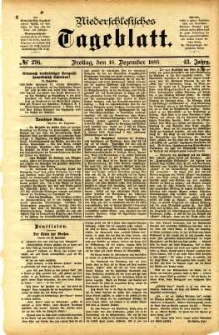 Niederschlesisches Tageblatt, no 296 (Freitag, den 18. Dezember 1885)