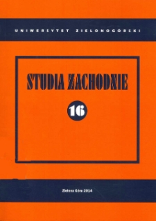 Studia Zachodnie, tom 16
