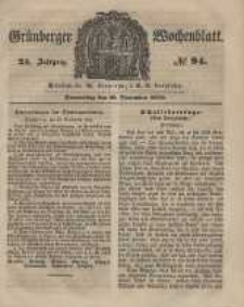 Grünberger Wochenblatt, No. 94. (22. November 1849).