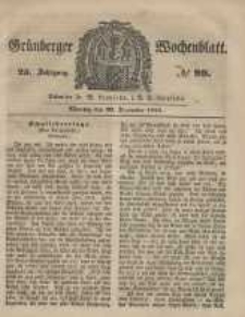 Grünberger Wochenblatt, No. 99. (10. December 1849).