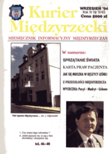 Kurier Międzyrzecki. Miesięcznik Informacyjny Międzyrzeczan, nr 9 (wrzesień 1994 r.)