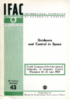 Guidance and Control in Space = Nawigacja i sterowanie w przestrzeni kosmicznej (43)