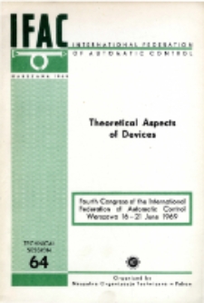Theoretical Aspects of Devices = Teoretyczne aspekty element&oacute;w automatyki (64)