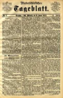 Niederschlesisches Tageblatt, no 9 (Gr&uuml;nberg i. Schl., Mittwoch, den 11. Januar 1893)